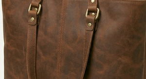 Sac fourre-tout en cuir véritable marron résistant à l'eau avec chaînes, couleur unie, grande capacité, sac à bandoulière zippé - Product Image 3