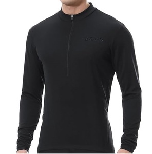 Maillot de cyclisme personnalisable léger, coupe-vent, respirant, en polyester tissé, noir, pour motards, BMX, VTT, DH, motocross - Product Image 1
