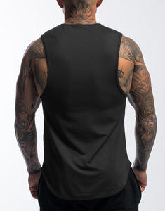 Camiseta sin Mangas para Hombre, Tejida, Transpirable, Diseño Personalizado, Talla 120g, para Fitness, 100% de Alta Calidad, Precio Económico, Superventas en Línea - Product Image 2