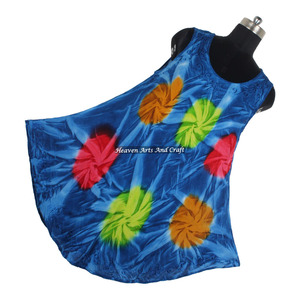 Drop O Neck Women Casual <b>Loose</b> Bohemian Print Tie Dye Long <b>Dress</b> Attractive Tie Dye Long Open Maxi <b>Dress</b> For Ladies Sleeveless - Product Image 6