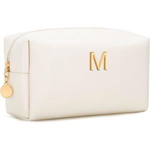 กระเป๋าเครื่องสำอางแบบมีอักษรย่อส่วนตัว ของขวัญเพื่อนเจ้าสาว หนัง PU กันน้ำ สำหรับใส่เครื่องสำอางและอุปกรณ์อาบน้ำ - Product Image 1