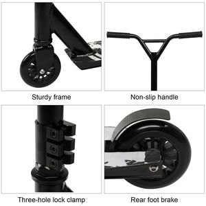 Trottinette freestyle noire pour adolescents et adultes, trottinette professionnelle pour femmes - Product Image 2