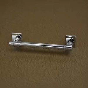 Porte-serviettes mural minimaliste en métal, résistant à la rouille, support de rangement pour salle de bain, porte-serviettes simple niveau - Product Image 5