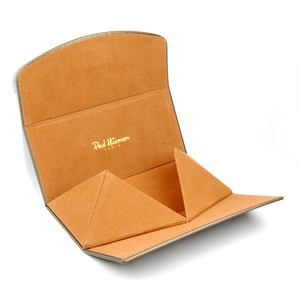 Étui à lunettes pliable en cuir PU fait main - Product Image 4