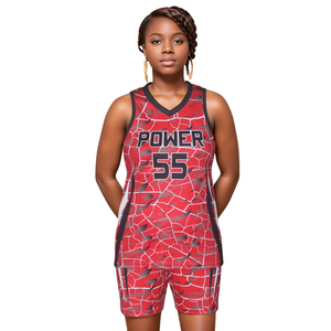 Camiseta de Baloncesto Personalizada de Poliéster para Mujer, Uniforme de Baloncesto Personalizado Sostenible, Ropa Deportiva Femenina Profesional de Secado Rápido - Product Image 1