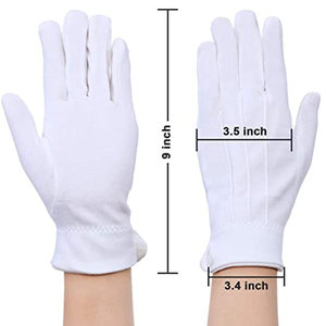 <b>White</b> 100% Cotton Women's <b>Gloves</b> for Sports Outdoor & <b>Ski</b> Use-Quick Dry - Product Image 4
