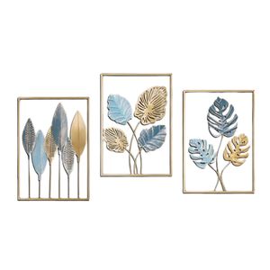 Wholesale <b>Framed</b> Metal Leaf <b>Wall</b> Decor Handcrafted Iron Foliage <b>Wall</b> Art Panel for Indoor Home Decoration Ornaments - Product Image 5
