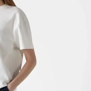 T-shirts pour femmes de qualité supérieure, décontractés, à manches courtes, coupe régulière, couleur unie, t-shirts pour femmes de haute qualité en jersey 100% coton - Product Image 2