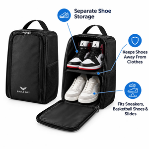 Sac de voyage personnalisé pour chaussures de golf, imperméable en nylon respirant, pochettes de rangement pour baskets et bottes de sport pour hommes et femmes - Product Image 4