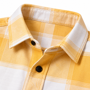 Chemise en flanelle à carreaux pour homme, manches longues, 100% coton, boutonnée, décontractée, pour l'automne - Product Image 5