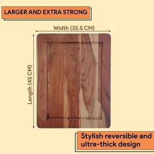Elegante Tabla de Cortar de Madera para Cocinas Indias, Diseñada para un Corte de Alimentos Seguro y Eficiente, Tabla de Cortar a Precio de Mayoreo - Product Image 2