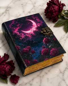 Handmade Vintage moon Leather Travel Diary Leather Notebook Embossed Leather <b>Writing</b> <b>Journal</b> - Product Image 4