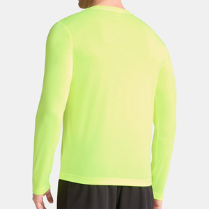Wholesale <b>Athletic</b> Long Sleeve Shirt For Adult Green Color O Neck Knitted Regular Fit Casual Long Sleeve Shirt - Product Image 2