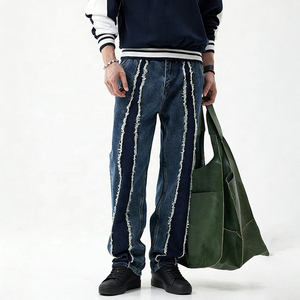 Jeans en denim coupe droite personnalisés, coupe classique, denim brut rigide, fabricant OEM, fournisseur d'usine - Product Image 6