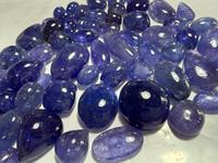 Cabochons de Tanzanite Naturelle Certifiés Bleus, Taille Coussin et Ovale, Pierres Précieuses Libres pour la Fabrication de Bijoux