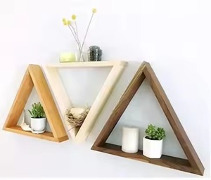 Triangle Wood <b>Wall</b> <b>Shelf</b> Set Floating <b>Shelves</b> for Living Room Storage and Home Decoration Minimalist Style <b>Wall</b> <b>Shelf</b> - Product Image 1