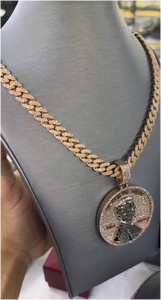 Pendentifs Hip Hop Personnalisés Grand Format 3D Visage d'Abraham Lincoln Bling Bling Diamant Moissanite de Laboratoire Effet Glacé – Ventes Flash - Product Image 5