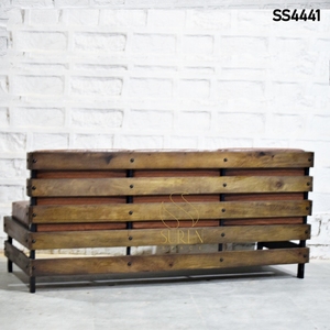 Asientos de Banco Acolchados para Restaurante Industrial, Sofá con Estructura de Madera, Asiento Tapizado para Sala de Espera, Cafetería o Área de Comedor - Product Image 2