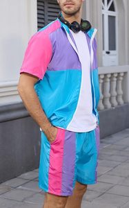 Conjunto Deportivo Vintage para Hombre, Estilo Años 80 y 90, Chaqueta Cortavientos, Traje Deportivo, Ropa de Discoteca - Product Image 3
