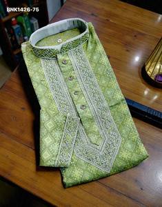 New Variety <b>Silk</b> with Traditional Design Embroidered Readymade Full-Sleeve Short-<b>Kurta</b> Collection Manufacturer from Surat - Product Image 4