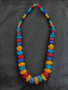 Trendy Handmade Resin Beads <b>Necklace</b> Chunky <b>Statement</b> Jewelry Unisex Vintage Style Fashion Gift Accessory Modern Design - Product Image 5