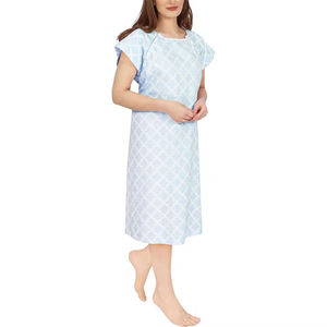 Uniformes Médicos de Algodón Tejido Unisex de Alta Calidad, Bata de Paciente Lavable, Ropa de Hospital Reutilizable con Estampado, Detección de Agujas - Product Image 1