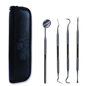 Juego de Exploración Dental de 4 Piezas, Kit de Diagnóstico Básico, Espejo, Explorador, Pinzas, Acero Inoxidable, Manual - Product Image 6