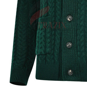 Vêtements d'extérieur pour hommes, cardigan en tricot à manches longues, boutonné, doux, chaud, décontracté, pour le travail, le bureau, les activités de plein air - Product Image 5