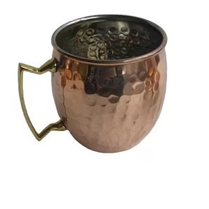 Modern <b>Copper</b> Mule Style Mug Cocktail Beverage <b>Cup</b> Designed for Dining Table Bar Counter Kitchen Use - Product Image 1