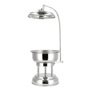 Magnifique réchaud à buffet en argent avec un support suspendu élancé et un bol poli pour un service de buffet élégant lors de mariages - Product Image 1