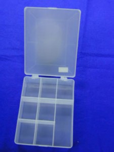 DK-615 8 Compartment Storage <b>Box</b> | Clear Plastic Storage <b>Box</b> with 8 Compartments Organizing Case for <b>Small</b> Items Desk Organizer - Product Image 1