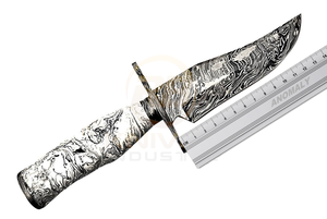 Cuchillo de Caza Personalizado de Alta Calidad, Acero de Damasco, OEM, DIY, Cuchillo de Supervivencia para Camping - Product Image 6