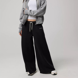 New Spring Breathable Chiffon Casual <b>High</b> <b>Waisted</b> Straight Leg Plush Wide Leg Pants Women's Trousers <b>Cargo</b> Wide Leg Casual Pants - Product Image 5