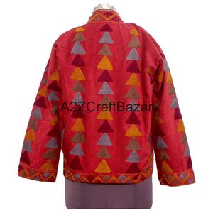 Veste matelassée en coton indien brodé pour femme, automne/hiver, écologique, respirante, séchage rapide, manches longues, longueur normale, Cotrise - Product Image 3