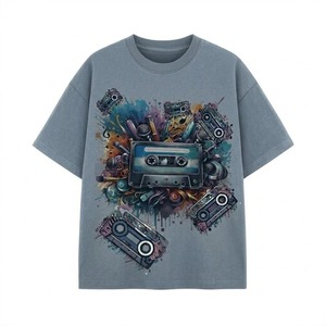 T-shirt en coton de qualité supérieure pour homme, décontracté, à manches courtes, col rond, mode estivale, streetwear, vente en gros, t-shirt vierge - Product Image 4