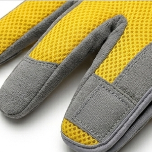 Gants d'entraînement mi-doigts pour hommes, résistants à l'eau, jaune-gris, personnalisés, pour billard et snooker (3 doigts) - Product Image 6