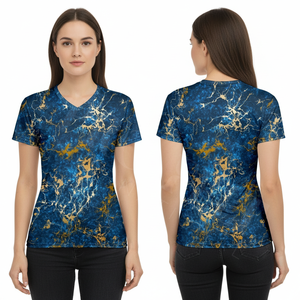 เสื้อยืดออกกำลังกายแขนสั้นทรงสลิมฟิต ระบายอากาศได้ดี ผ้ายืดหยุ่น ผลิตจากผ้าสแปนเด็กซ์และโพลีเอสเตอร์ ดีไซน์แบบซับลิเมชั่น - Product Image 3