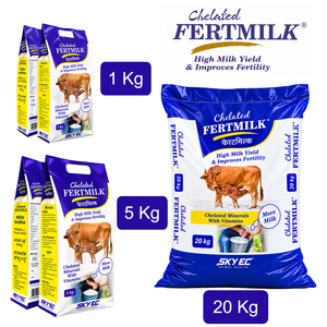 FertMilk, complément alimentaire chélaté de vitamines et de minéraux pour bovins, favorisant la production de lait, la graisse, le SNF et la croissance. |   Emballage : 20 kg - Product Image 6