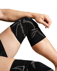 Genouillère tricotée de protection et de soutien respirante à enfiler unisexe adulte pour le basketball toutes saisons - Product Image 6