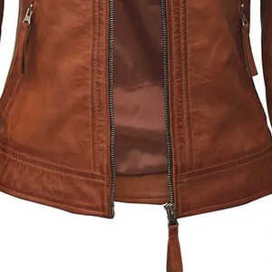 Chaqueta de Cuero para Mujer, Estilo Urbano, a la Moda, Ligera, Transpirable, Cómoda, para Uso Diario, Venta al Por Mayor - Product Image 4