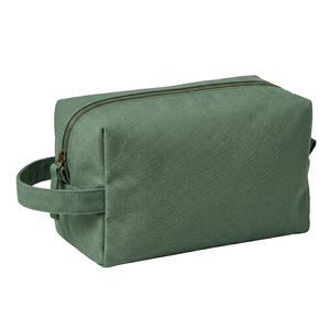 Canvas Wash Bag Durable Waterproof Zipper <b>Toiletry</b> Organizer Large Capacity Travel <b>Storage</b> for Men Women - Product Image 1