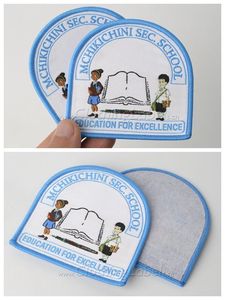 Children School Kulende Ilorin Embroidered <b>Iron</b>-<b>On</b> Patch Circular Woven Fabric <b>Badge</b> - Product Image 6