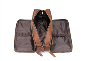 Men Vintage Travel Shaving <b>Bag</b> Travel <b>Accessories</b> Organizer Cosmetic Case Leather Dopp Kit Leather Toiletry <b>Bag</b>. - Product Image 3
