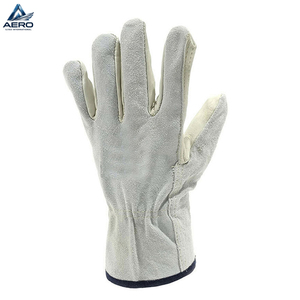Elasticated Wrist Design Secure Fit Reinforced Construction For Warehouse & Handling General Purpose Split Leather Safety Driver - Product Image 3