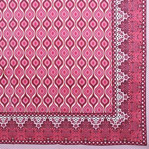 Parure de lit indienne en coton pur de qualité supérieure avec imprimé diamant rose, drap double et deux taies d'oreiller, vente en gros - Product Image 2