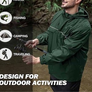 Outdoor <b>Winter</b> High Street Custom Performance Hiking <b>Waterproof</b> Breathable Hooded Rain <b>Jacket</b> for Men uploaded by Dress Sports - Product Image 3