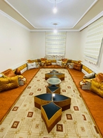 Ensemble de canapés de sol marocains Majlis arabe personnalisable Options en forme de L et en forme de U pour meubles de salon