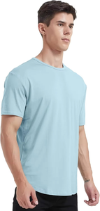 Camiseta Deportiva de Verano para Hombre, de Tela de Rizo, con Dobladillo Festoneado, Ajustada, con Impresión Personalizada de su Logotipo - Product Image 3