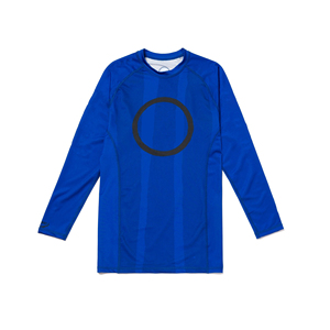 Chemise de protection anti-UV à manches longues blanche avec logo circulaire sur le devant, unisexe, séchage rapide, polyester, vêtements d'arts martiaux, coupe régulière pour adulte - Product Image 5
