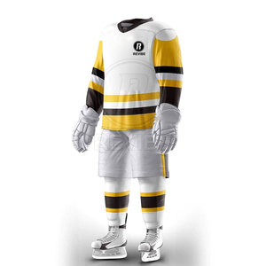 <b>Custom</b> Made Breathable High Quality Ice Hockey Uniform 100% Polyester with <b>Custom</b> Colors & Sizes - Product Image 4